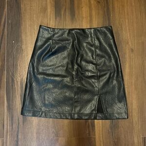 Wild Fable Faux Black Leather Skirt size 2